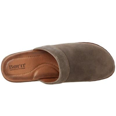 Born Bandy Clog Grey Distressed Leather Slip On Shoes Casual Women's Size 8 M - Thumbnail 4