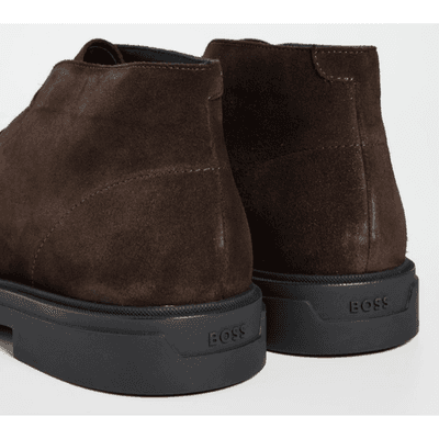 Hugo Boss Men's Calev Chukka Boots Seude Brown EU 43 / USA 10 - Thumbnail 4