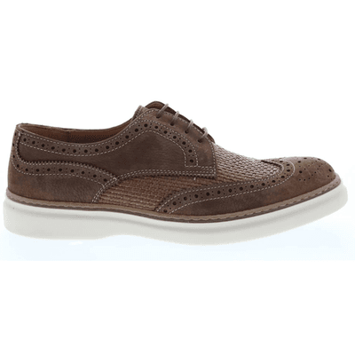 Bruno Magli Salento Raffia Mens Shoes Brown Oxfords Made in Italy Size 10.5 M - Thumbnail 2