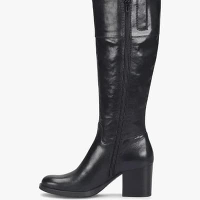 Born Women's Brandy Black Leather Block Heel Knee High Boot Size 8 M - Thumbnail 3