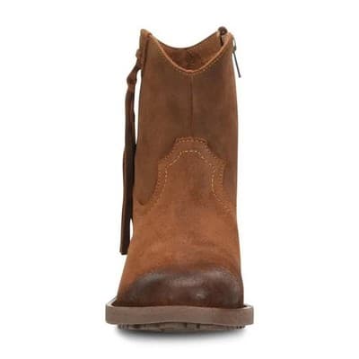 Born Alondra Brown Suede Women's Western Tassle Booties Size 10 - Thumbnail 3