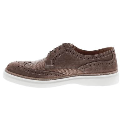 Bruno Magli Salento Raffia Mens Shoes Brown Oxfords Made in Italy Size 10.5 M - Thumbnail 5