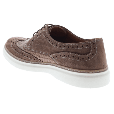 Bruno Magli Salento Raffia Mens Shoes Brown Oxfords Made in Italy Size 10.5 M - Thumbnail 4