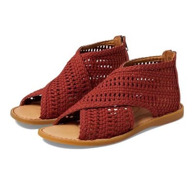 Born Womens Iwa Mac Cross-Front Sandals US 8 M EU 38.5 Rust Fabric - Image 1
