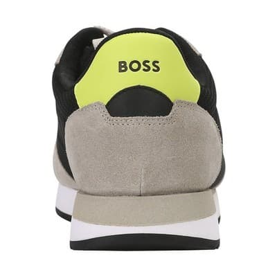 BOSS Kai Retro Style Low Profile Men's Sneaker, Black/Oat, Size 7 M - Thumbnail 4