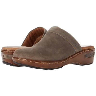 Born Bandy Clog Grey Distressed Leather Slip On Shoes Casual Women's Size 9 M - Image 1