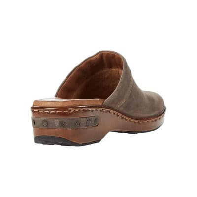Born Bandy Clog Grey Distressed Leather Slip On Shoes Casual Women's Size 9 M - Thumbnail 2