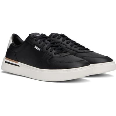 Hugo Boss Clint_Tenn_gr Men's Trainers Sneakers Lace-Up Shoes Black Size 12 M - Image 1