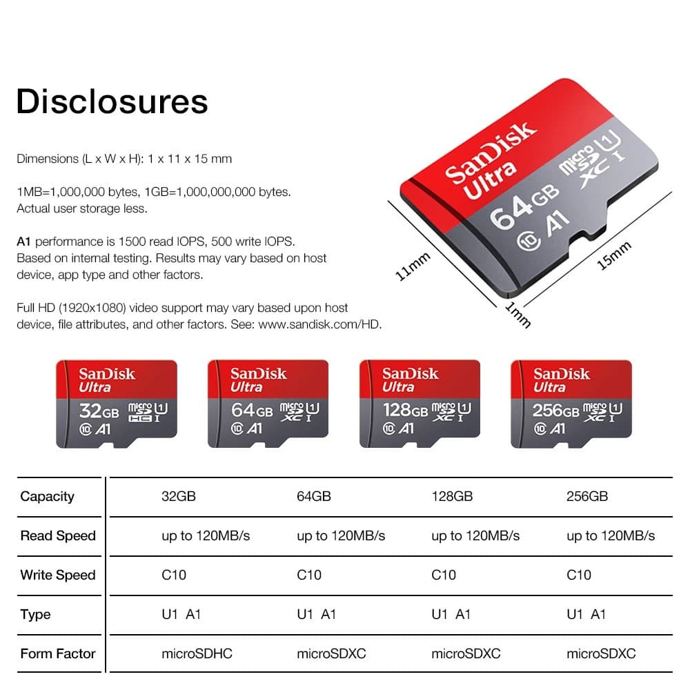 SanDisk micro SDXC 256 Ultra Memory Card UHS-I with Adapter Full HD 150MB/s A1 - Thumbnail 11
