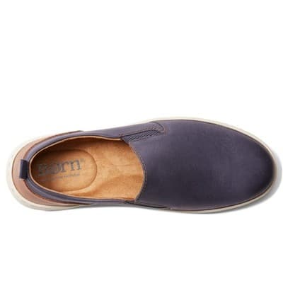 Born Morgan Shoes Men's 8 M Navy/Brown Comfort Slip On Sneakers - Thumbnail 6