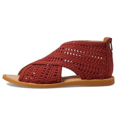 Born Womens Iwa Mac Cross-Front Sandals US 8 M EU 38.5 Rust Fabric - Thumbnail 3