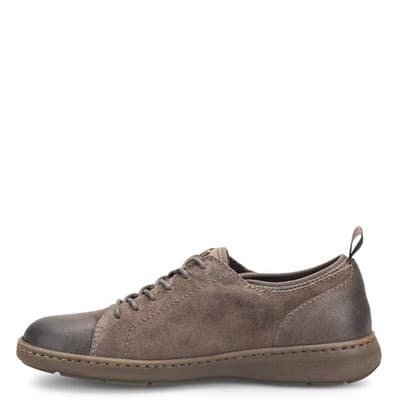 Born Miles Mens Size 9 M Distressed Leather Taupe Mud Distressed Casual Shoes - Thumbnail 4