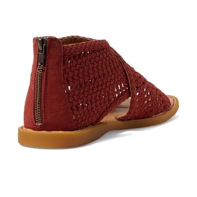 Born Womens Iwa Mac Cross-Front Sandals US 8 M EU 38.5 Rust Fabric - Thumbnail 2
