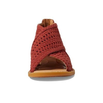 Born Womens Iwa Mac Cross-Front Sandals US 8 M EU 38.5 Rust Fabric - Thumbnail 4
