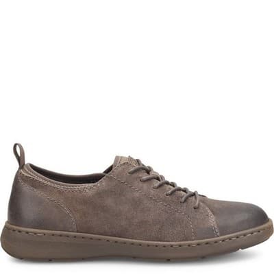 Born Miles Mens Size 9 M Distressed Leather Taupe Mud Distressed Casual Shoes - Thumbnail 2