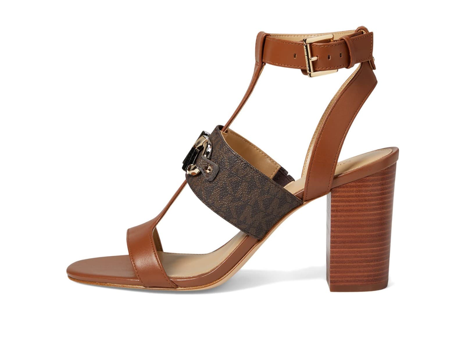 Michael Kors Women’s Izzy T Strap Sandal Brown Multi 8 M - Thumbnail 4