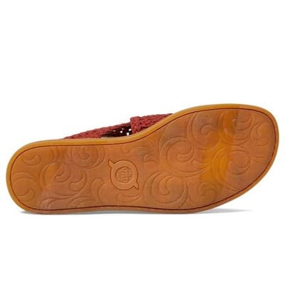 Born Womens Iwa Mac Cross-Front Sandals US 8 M EU 38.5 Rust Fabric - Thumbnail 5