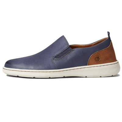 Born Morgan Shoes Men's 8 M Navy/Brown Comfort Slip On Sneakers - Thumbnail 4