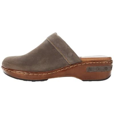 Born Bandy Clog Grey Distressed Leather Slip On Shoes Casual Women's Size 9 M - Thumbnail 3