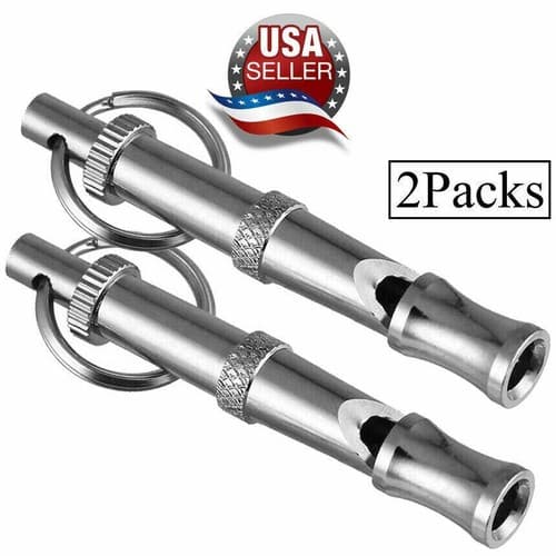 2 Pcs Set Adjustable Dog Obedience Stop Barking Hot Pet Dog Training Whistle - Image 1