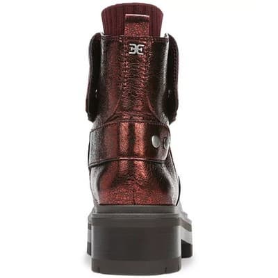 Sam Edelman Womens Linds Ankle Boots Lug Sole Center Zip Moto Leather 8 M - Thumbnail 8