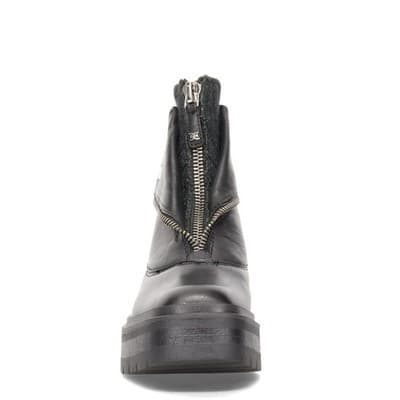 Sam Edelman Womens Linds Ankle Boots Lug Sole Center Zip Black Leather 9.5 M - Thumbnail 3