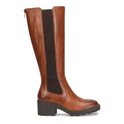 Born Galdot Tall Brown Boots Soft Leather Brown Cuero Size 9 M New with BOX - Thumbnail 2
