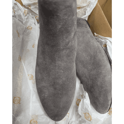 BORN Womens Remo Grey Suede Ankle Boots Size 8.5 M - Thumbnail 5