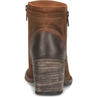 BORN Alana Rustic Distressed Suede Ankle Western Booties Brown Boots Women 6.5 M - Thumbnail 6