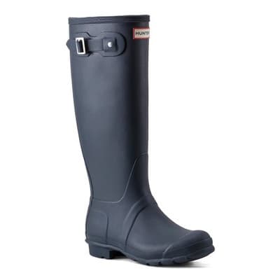 NEW HUNTER Women's ORIGINAL TALL RAIN BOOTS WATERPROOF Navy Matt SIZE 11 - Thumbnail 8