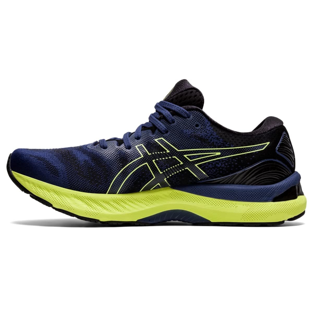 ASICS Men Gel Nimbus 23 Running Shoes Thunder Blue/Glow Yellow 7 B - Thumbnail 3