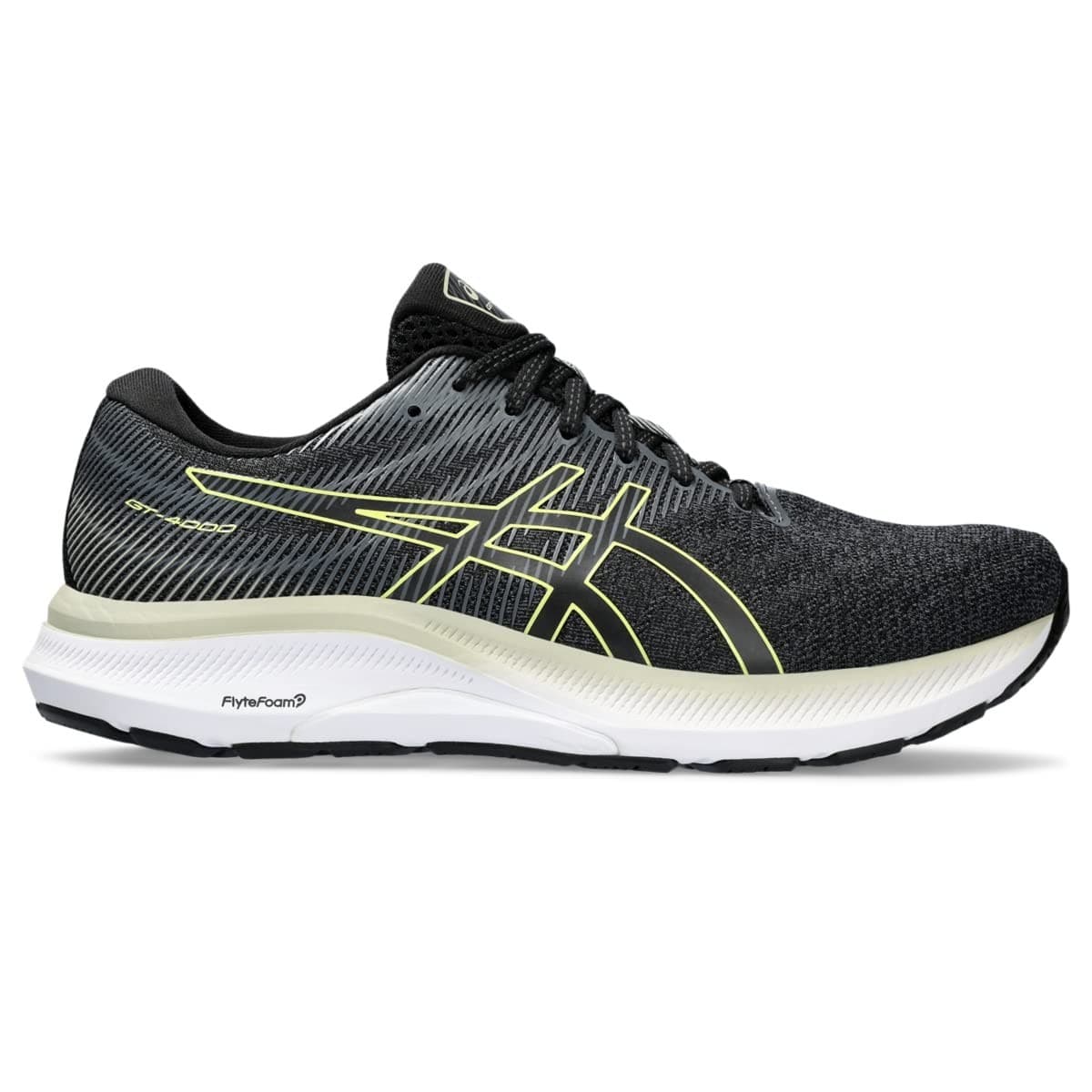 ASICS Women's GT-4000 3 Running Shoes, 13 US , Black/Glow Yellow - Thumbnail 2