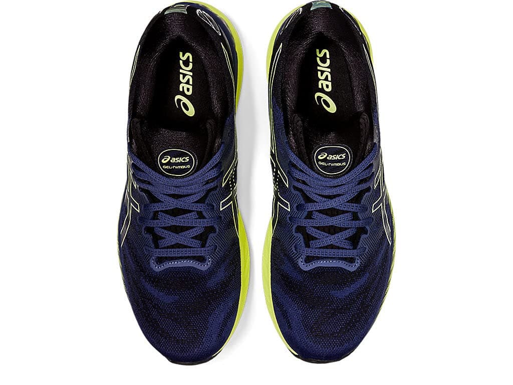 ASICS Men Gel Nimbus 23 Running Shoes Thunder Blue/Glow Yellow 7 B - Thumbnail 6
