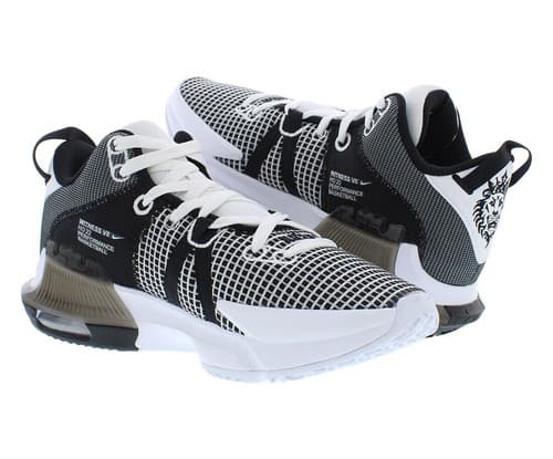 Nike Lebron Witness VII DM1123 100 White Black Basketball Sneakers Shoes 9.5 US - Thumbnail 2