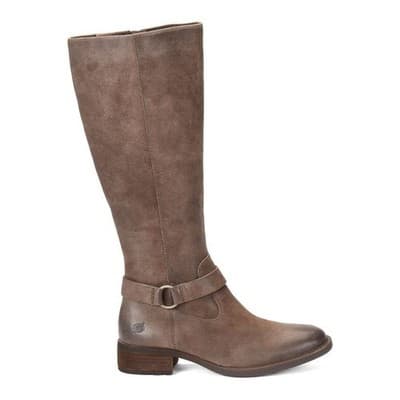 NEW Born Women's Saddler Boots Taupe Distresed Suede Size 7.5 M - Thumbnail 2