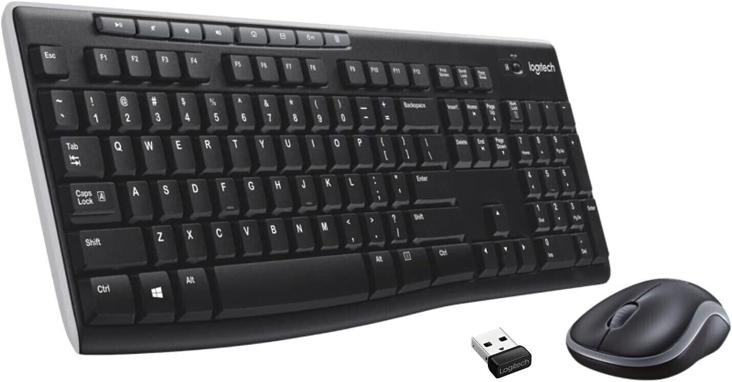 Logitech MK270 Wireless Keyboard And Mouse Combo For Windows, 2.4 GHz Wireless, - Image 1