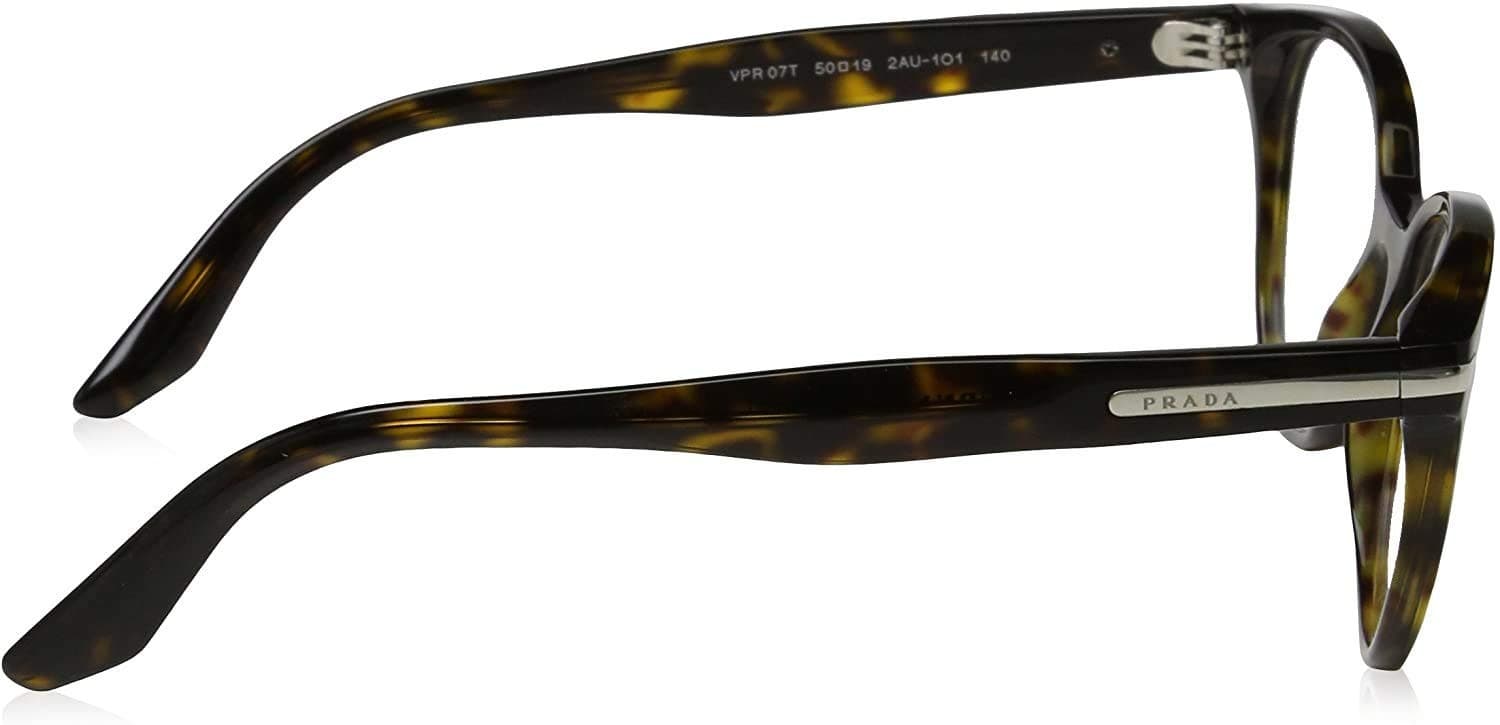 Prada Round Eyeglasses Frames Havana PR07TV 50-19-140 Unisex - Thumbnail 5