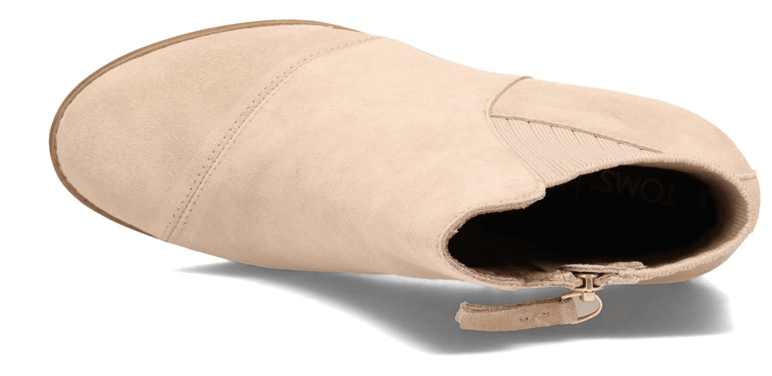 TOMS Women's Sadie Ankle Wedge Suede Booties Sand Suede Size 11 NEW - Thumbnail 5