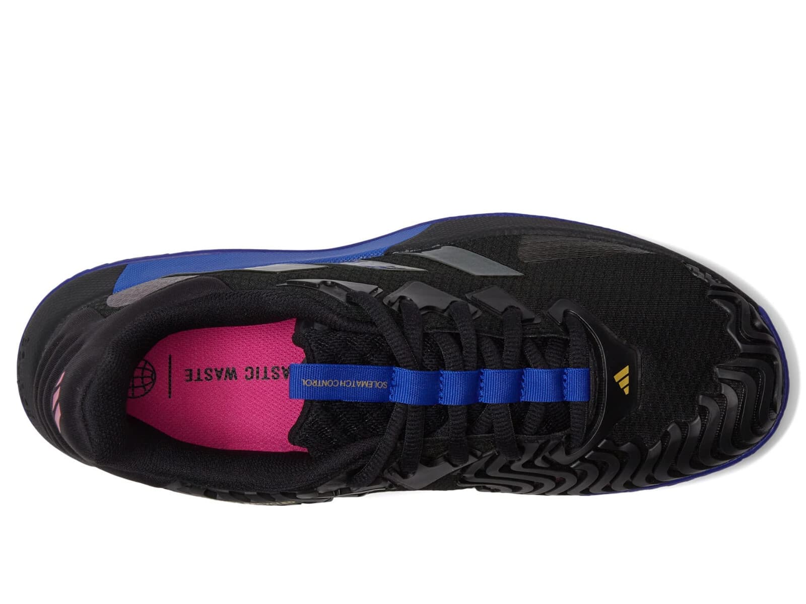 Adidas SoleMatch Control Men's Black/Black/Lucid Fuchsia 11.5 D (M) - Thumbnail 5