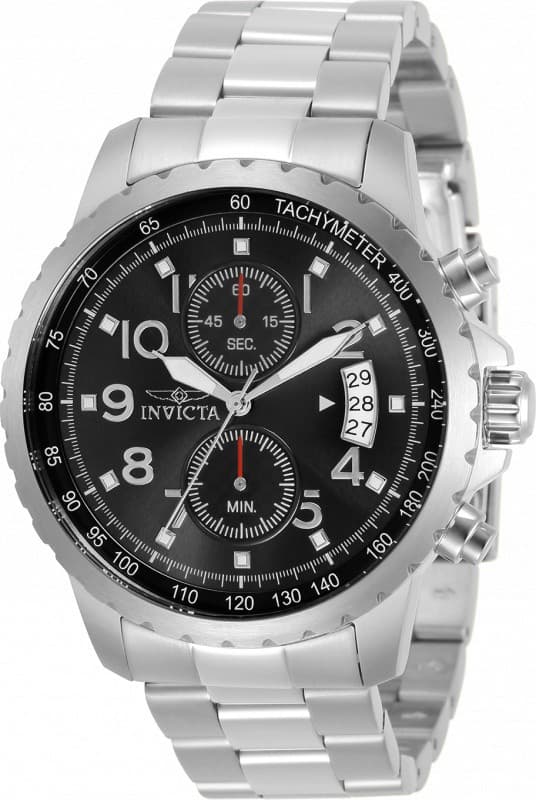 Invicta Specialty Men’s Chronograph Quartz Watch 45mm Stainless Steel Black Dial - Thumbnail 3