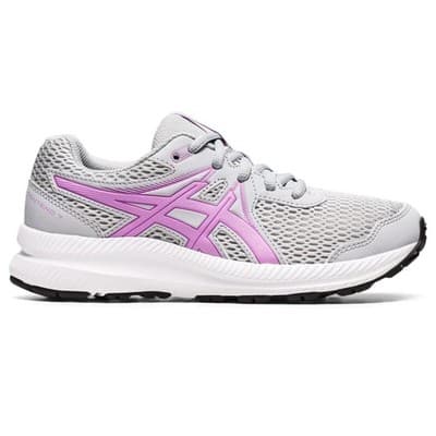 ASICS Girl's Contend 7 GS (Little Kid/Big Kid) Piedmont Grey/Lavender Glow 5.5 B - Thumbnail 2