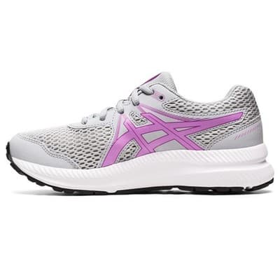 ASICS Girl's Contend 7 GS (Little Kid/Big Kid) Piedmont Grey/Lavender Glow 5.5 B - Thumbnail 3