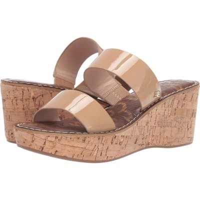 New Womens Sam Edelman Anna Patent Leather Platform Sandals Size 8.5 M - Image 1