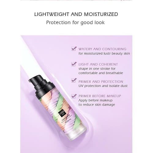 2 PK 3-Color Isolation Primer Foundation Base Cream, Oil Control, Smooth Skin - Thumbnail 7
