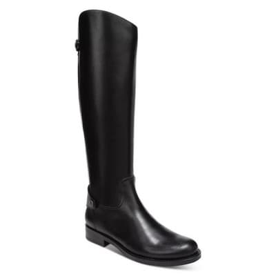NEW Sam Edelman Mikala 9 M Black Leather Riding Knee High Boots Wide Calf Zip - Thumbnail 2