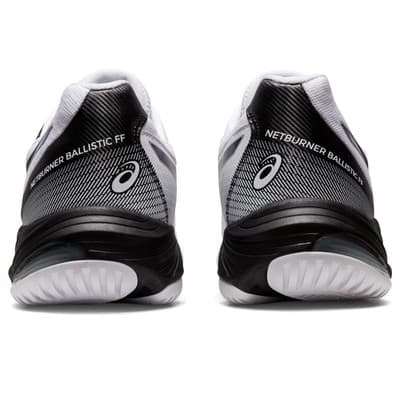 ASICS Men's Netburner Ballistic FlyteFoam 3 Volleyball Shoes, 13 US, White/Black - Thumbnail 6
