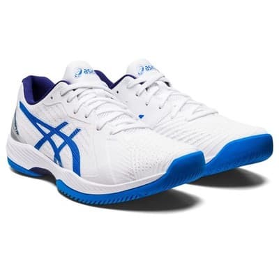 ASICS Men's Solution Swift FF White/Electric Blue Tennis Shoes Size 11.5 M - Image 1