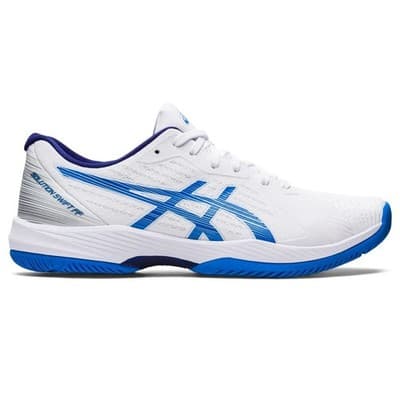 ASICS Men's Solution Swift FF White/Electric Blue Tennis Shoes Size 11.5 M - Thumbnail 2