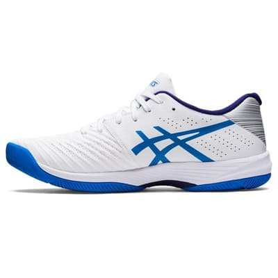 ASICS Men's Solution Swift FF White/Electric Blue Tennis Shoes Size 11.5 M - Thumbnail 3