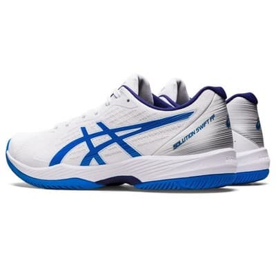 ASICS Men's Solution Swift FF White/Electric Blue Tennis Shoes Size 11.5 M - Thumbnail 4